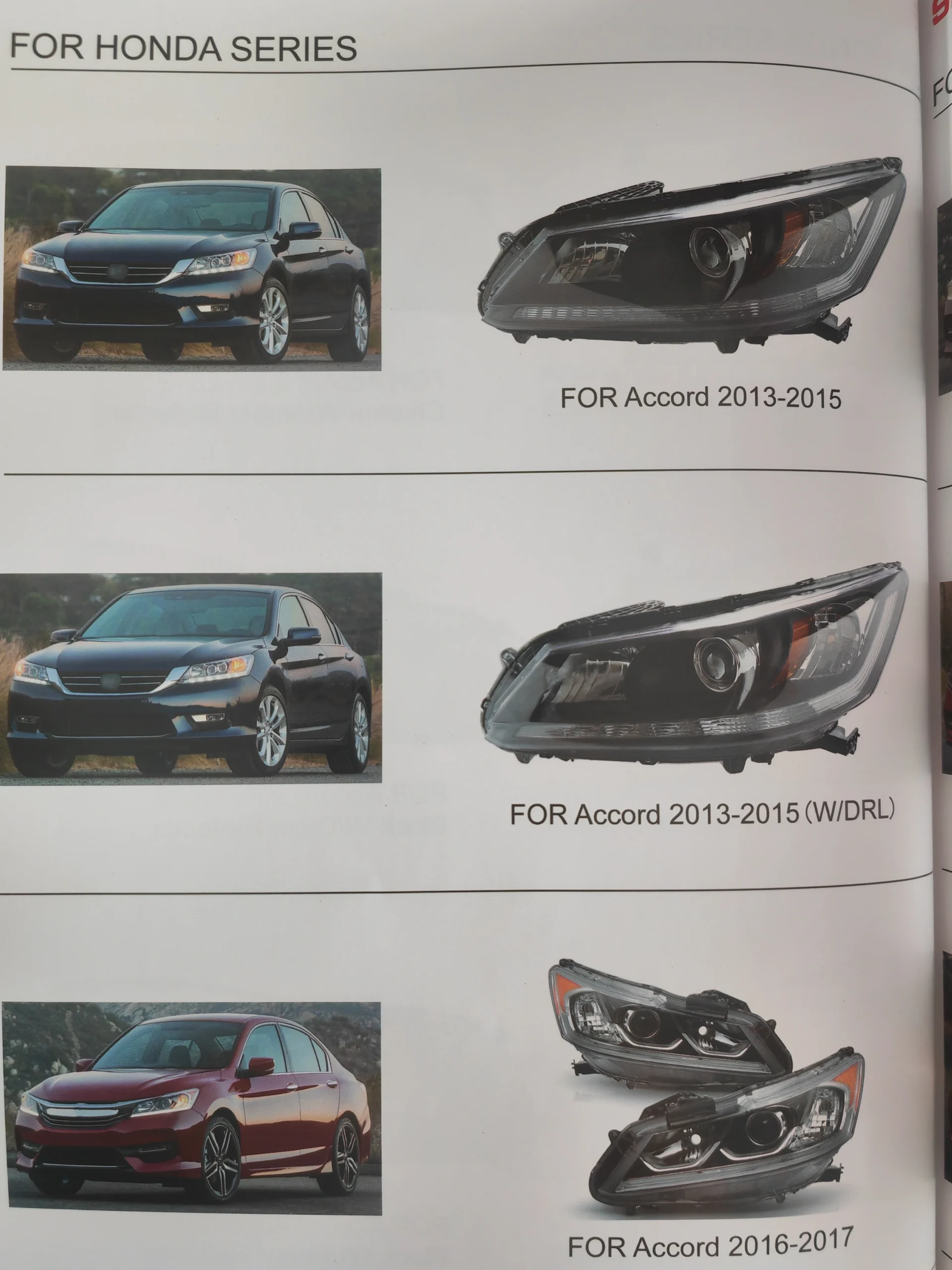 Front headlights for HONDA series SUV — изображение 2
