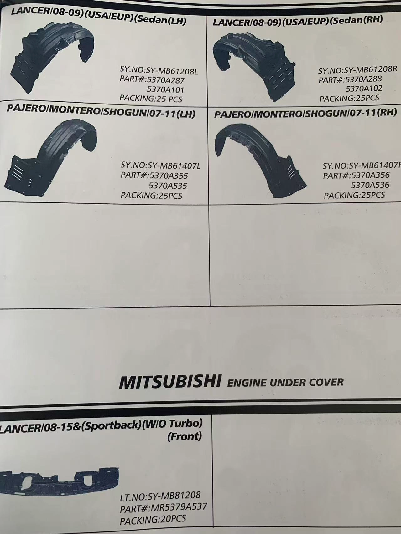 Applicable To All Mitsubishi Vehicle Models And Wing Panel Inner Linings - الصورة 7