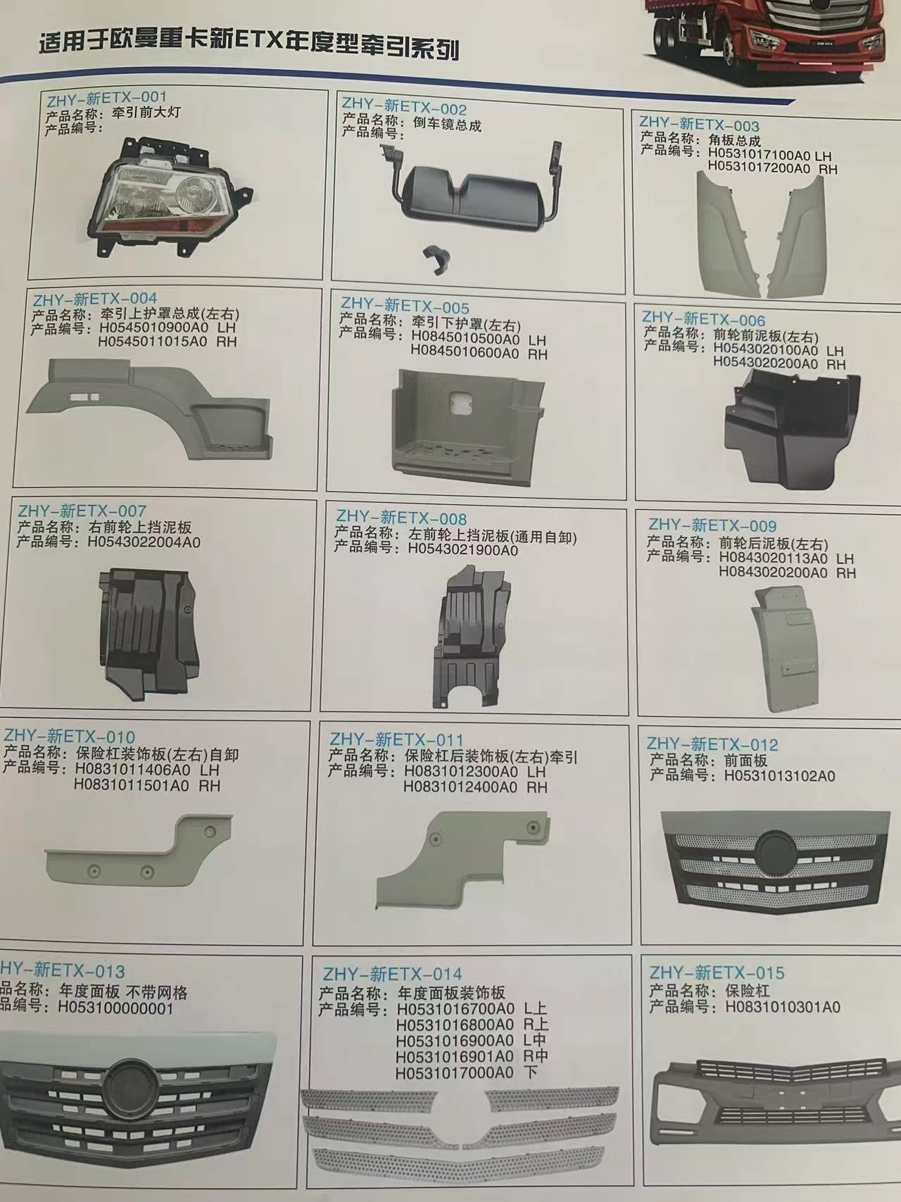 Full Range of Parts for The OEM Heavy-duty Truck.